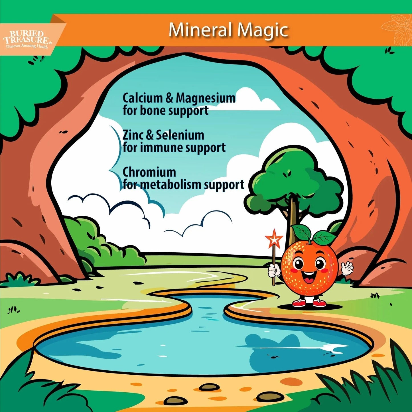 Buried Treasure Children's Daily Multi Liquid Multivitamin & Minerals Nutritional Dietary Vegan Supplement for Kids No Artificial Ingredients - Maple Wellness Supplements