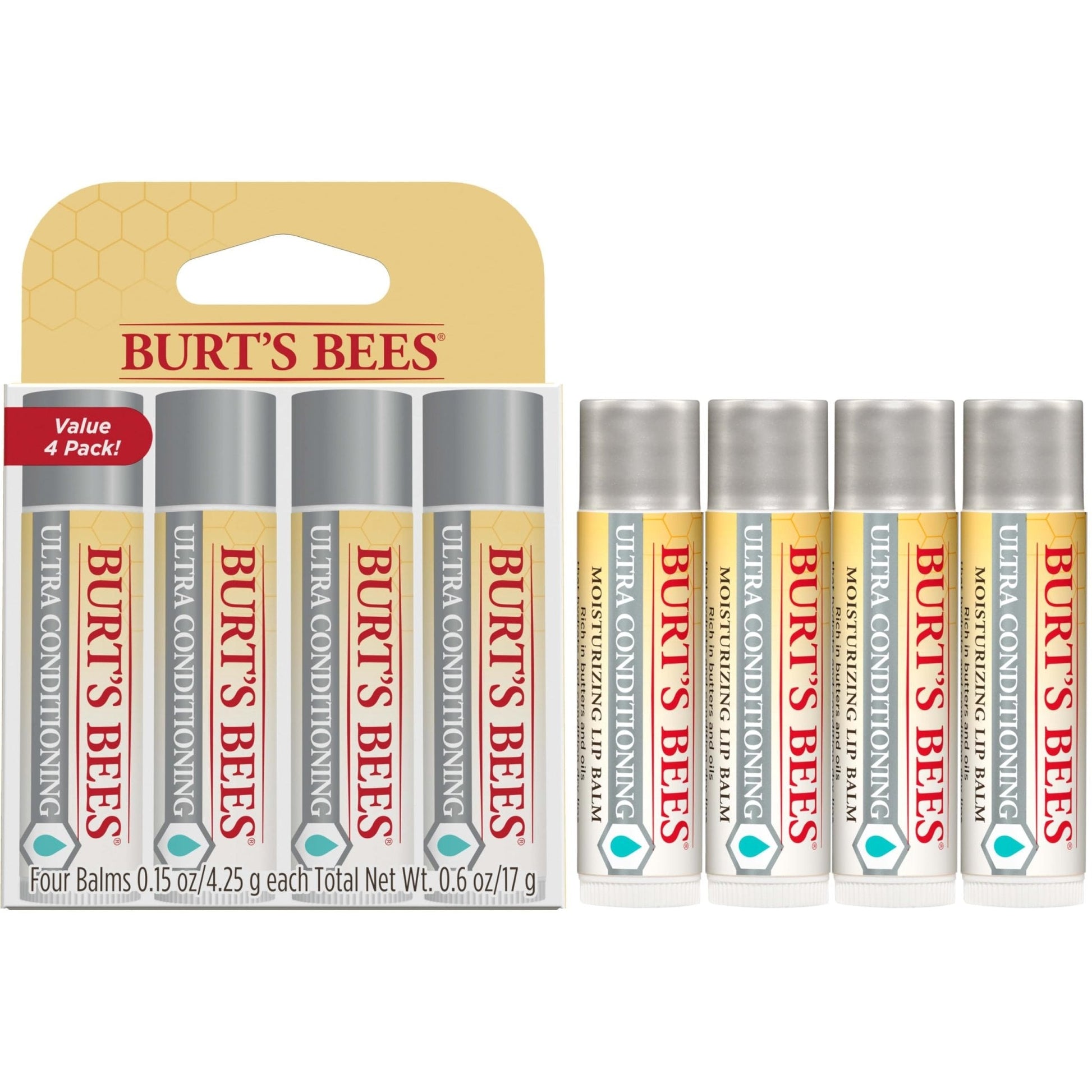 Burt's Bees Easter Basket Stuffers, Balm Bouquet Lip Balm Set, Original Beeswax, Vanilla Bean, Cucumber Mint, Coconut & Pear Pack, Natural Origin Lip Treatment, 4 Tubes, 0.15 oz. - Maple Wellness Supplements