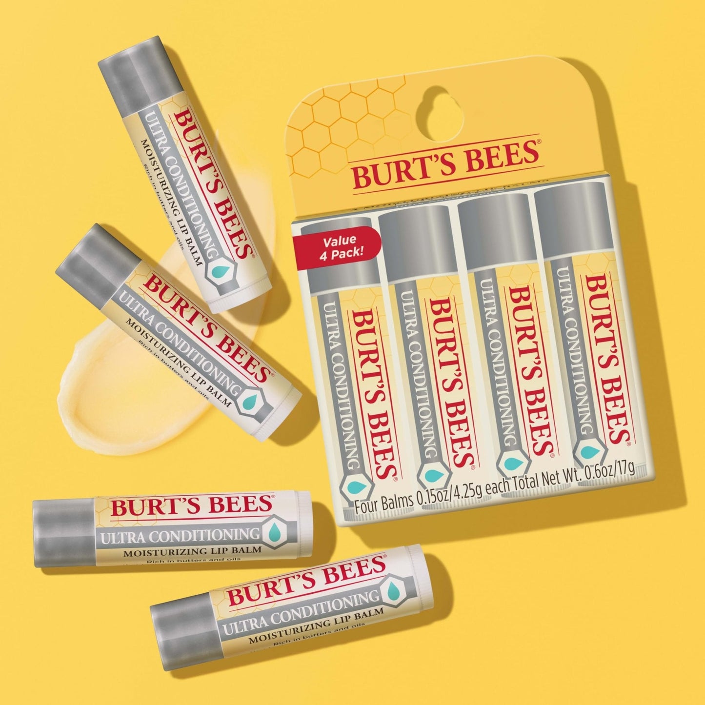 Burt's Bees Easter Basket Stuffers, Balm Bouquet Lip Balm Set, Original Beeswax, Vanilla Bean, Cucumber Mint, Coconut & Pear Pack, Natural Origin Lip Treatment, 4 Tubes, 0.15 oz. - Maple Wellness Supplements