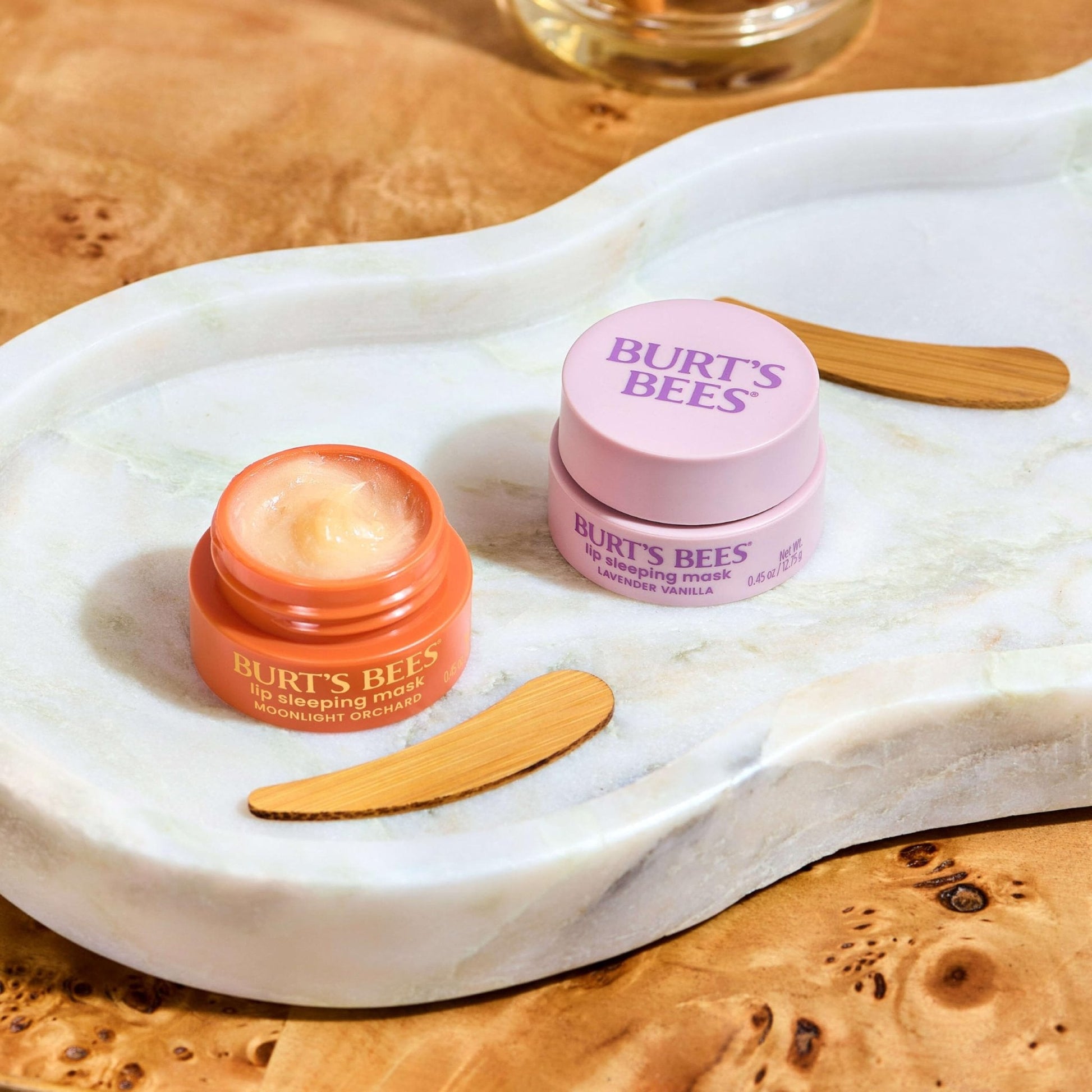 Burt’s Bees Lavender Vanilla Lip Sleeping Mask, With Hyaluronic Acid and Squalane Moisturizer To Instantly Hydrate Lips, Overnight Mask and Treatment, 0.45 oz. - Maple Wellness Supplements