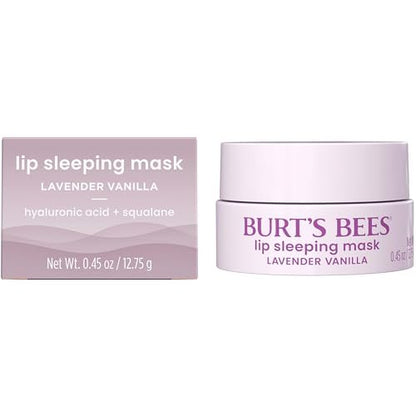 Burt’s Bees Lavender Vanilla Lip Sleeping Mask, With Hyaluronic Acid and Squalane Moisturizer To Instantly Hydrate Lips, Overnight Mask and Treatment, 0.45 oz. - Maple Wellness Supplements