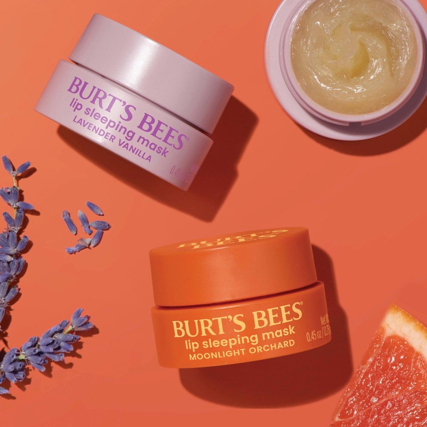 Burt’s Bees Lavender Vanilla Lip Sleeping Mask, With Hyaluronic Acid and Squalane Moisturizer To Instantly Hydrate Lips, Overnight Mask and Treatment, 0.45 oz. - Maple Wellness Supplements