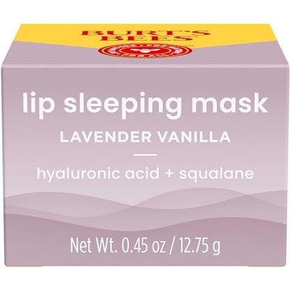 Burt’s Bees Lavender Vanilla Lip Sleeping Mask, With Hyaluronic Acid and Squalane Moisturizer To Instantly Hydrate Lips, Overnight Mask and Treatment, 0.45 oz. - Maple Wellness Supplements