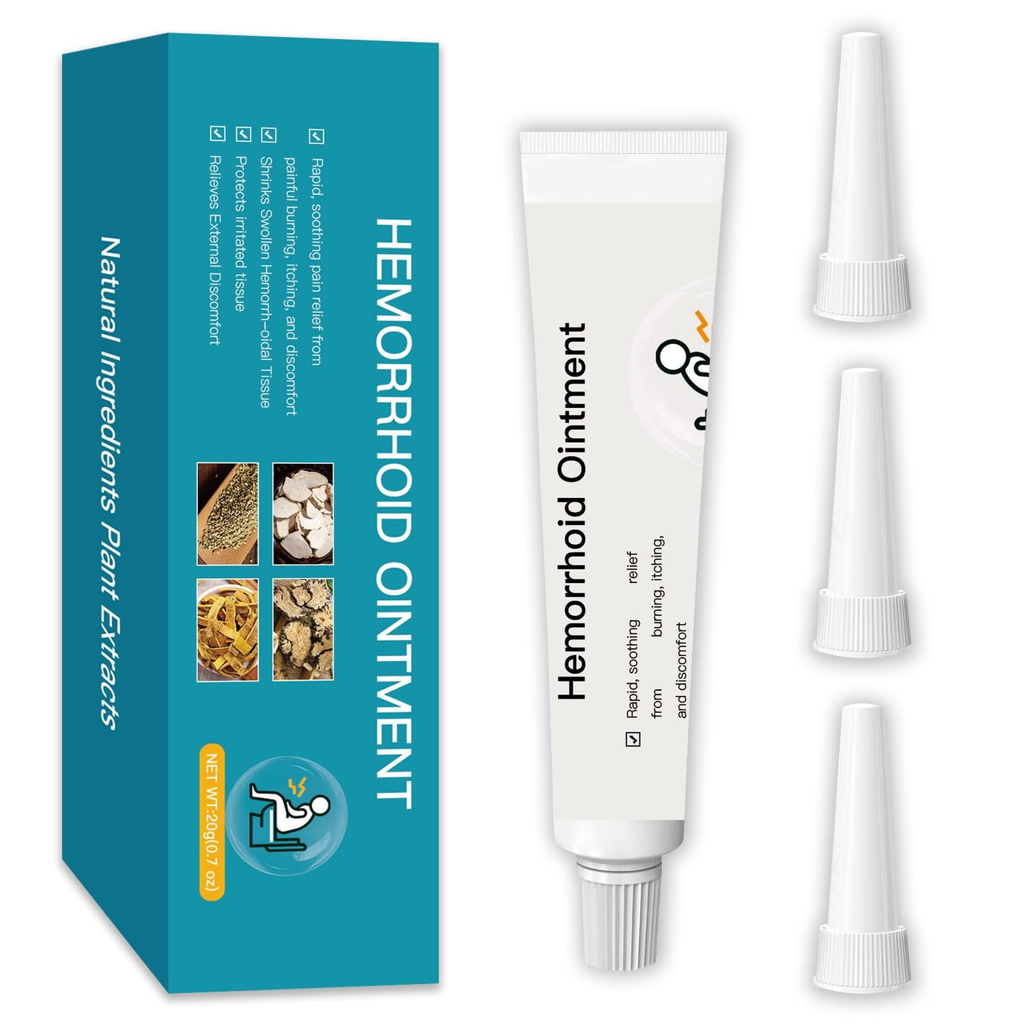 BXQJRJ Hemorrhoid Ointment,Herbal hemorrhoid Gel,Effectively relieves Anal discomfort,Suitable for Men and Women,Fast-Acting hemorrhoid Ointment (20g) - Maple Wellness Supplements