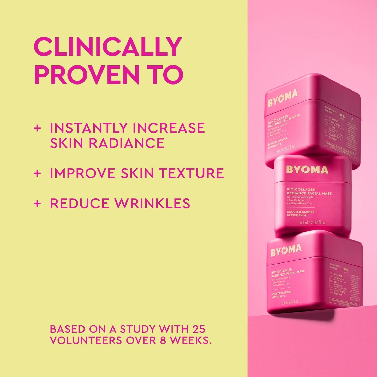 BYOMA Bio-Collagen Radiance Facial Mask - Transformative Liquid Sheet Mask for Glass Skin - Instant radiance, Visibly Improved Elasticity - Maple Wellness Supplements