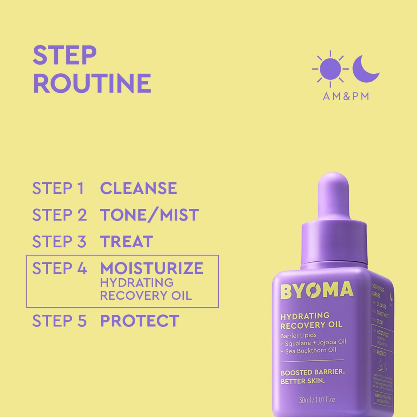BYOMA Hydrating Recovery Oil - Luxury Face Oil with Squalane, Jojoba Oil & Seabuckthorn Oil - Instant Radiant and Glowy Skin - Maple Wellness Supplements