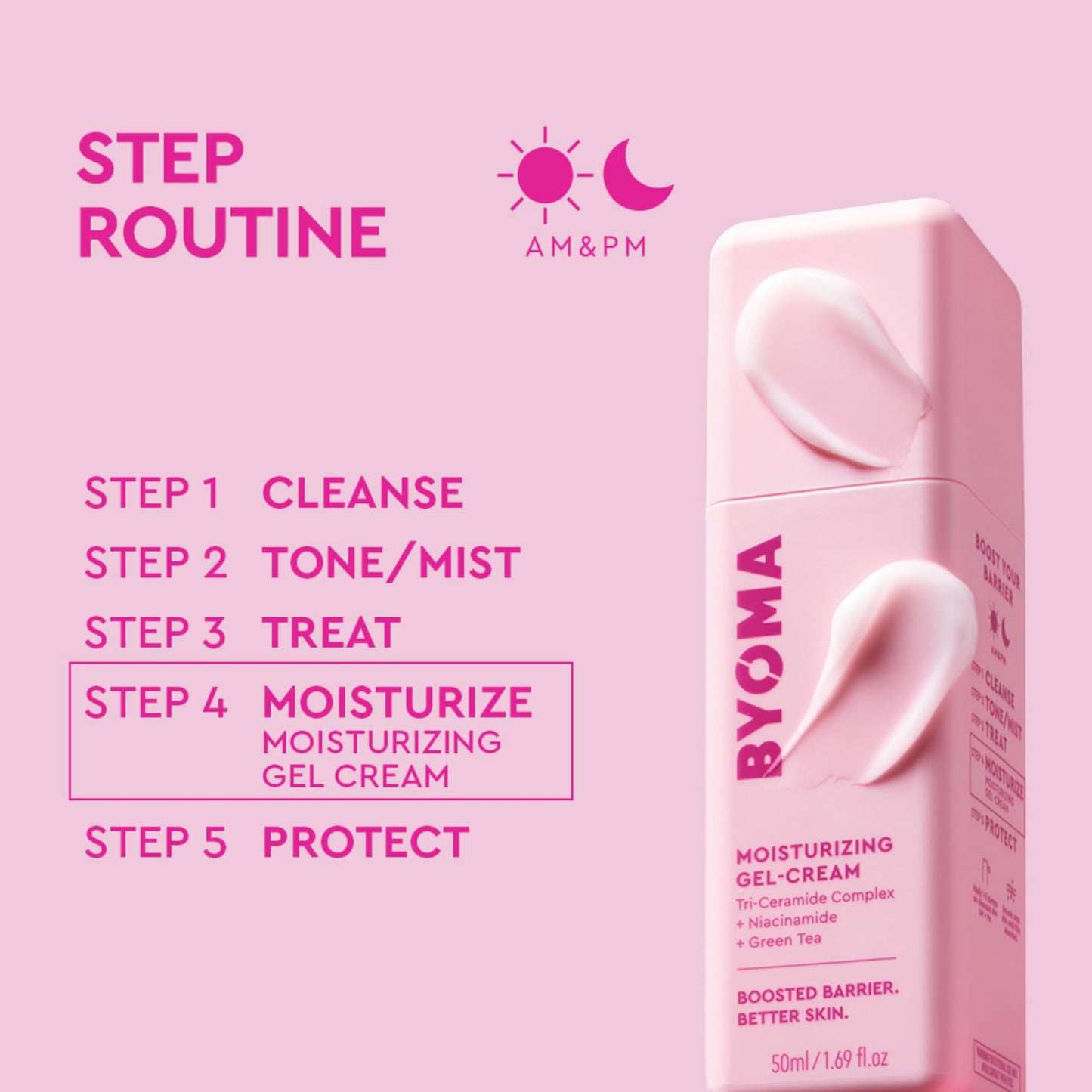 BYOMA Moisturizing Gel Cream - Barrier Repair Cream/Gel Face Lotion with Niacinamide - Maple Wellness Supplements