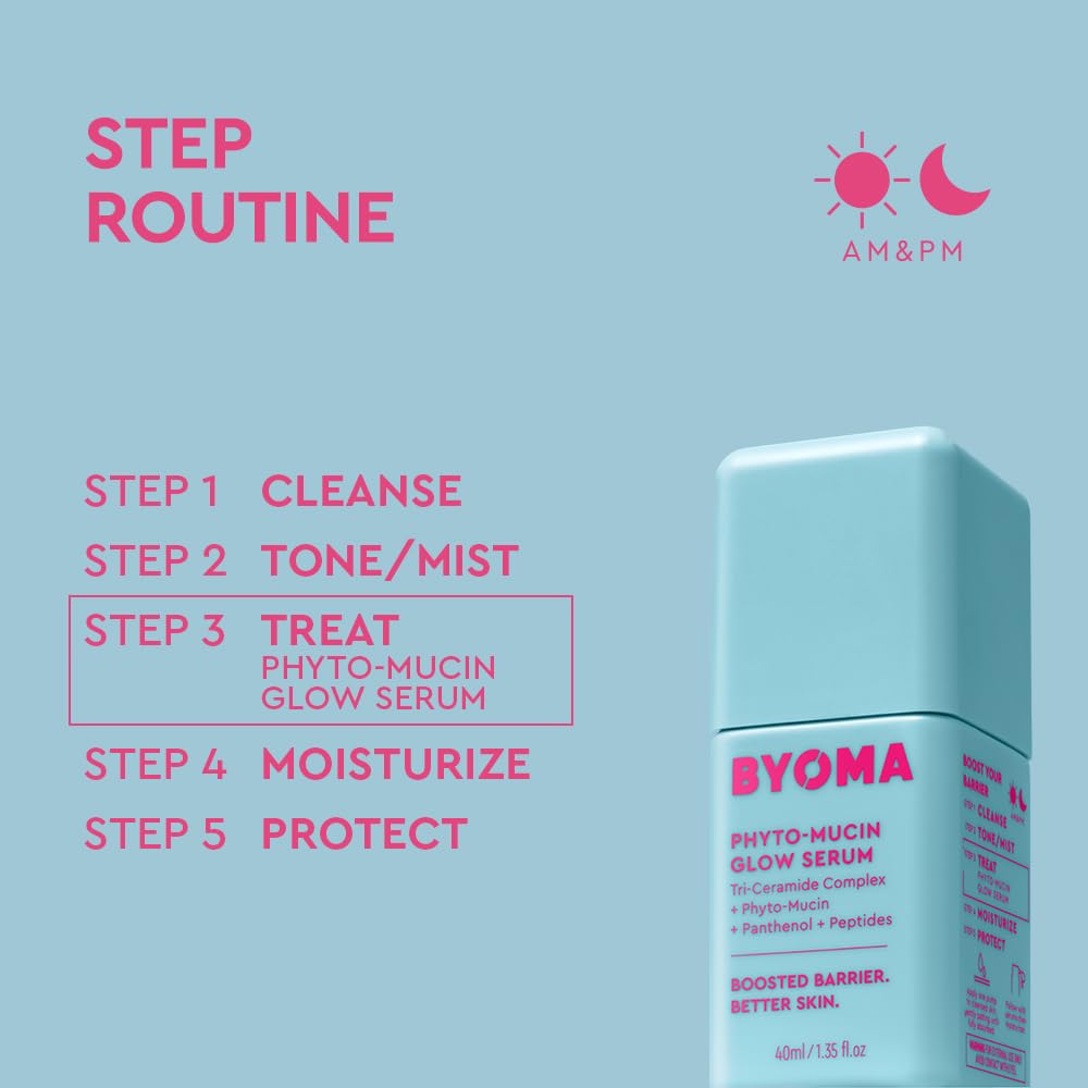 BYOMA Phyto-Mucin Glow Serum - Mucin Face Serum for Glass Skin - Plumps, Primes - Maple Wellness Supplements