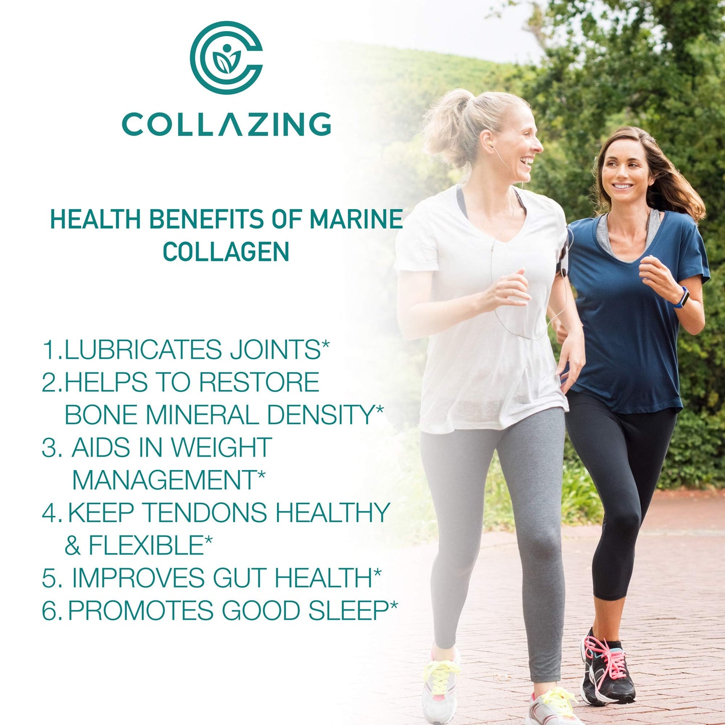 C COLLAZING - Alaskan Wild-Caught Marine Collagen Peptides with Hyaluronic Acid & Vitamin C - Supports Skin, Hair, Nails, Joints & Bones - Type 1 & 3 Collagen - Maple Wellness Supplements