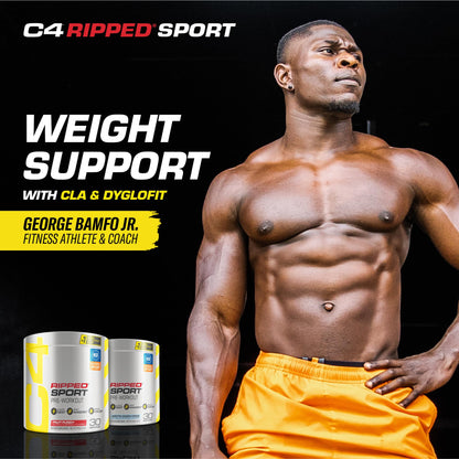 C4 Ripped Sport Pre Workout Powder Fruit Punch - NSF Certified for Sport + Sugar Free - Maple Wellness Supplements