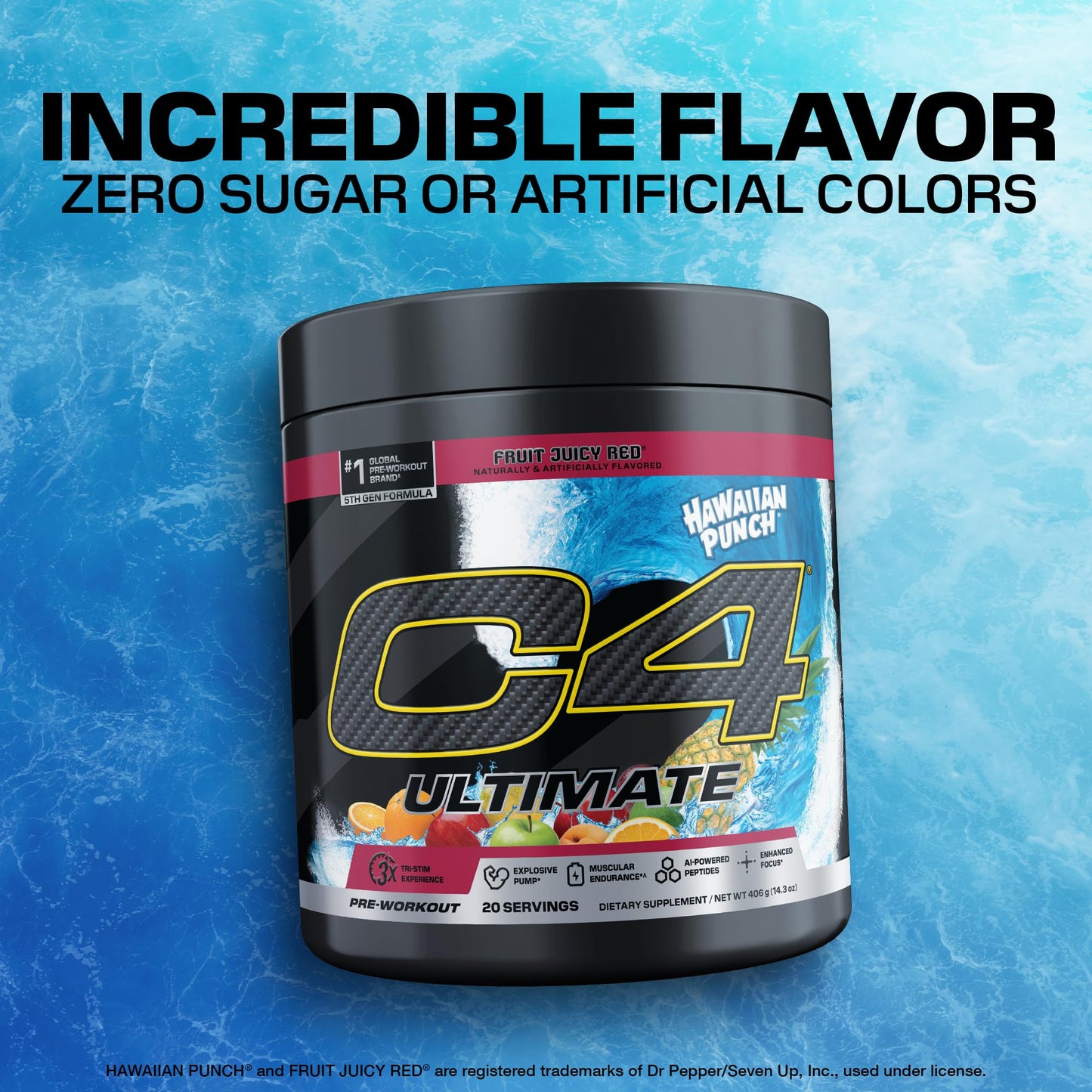 C4 Ultimate Pre Workout Powder - Sugar Free Preworkout Energy Supplement for Men & Women - 300mg Caffeine + TeaCrine + Dynamine + Creatine - Maple Wellness Supplements