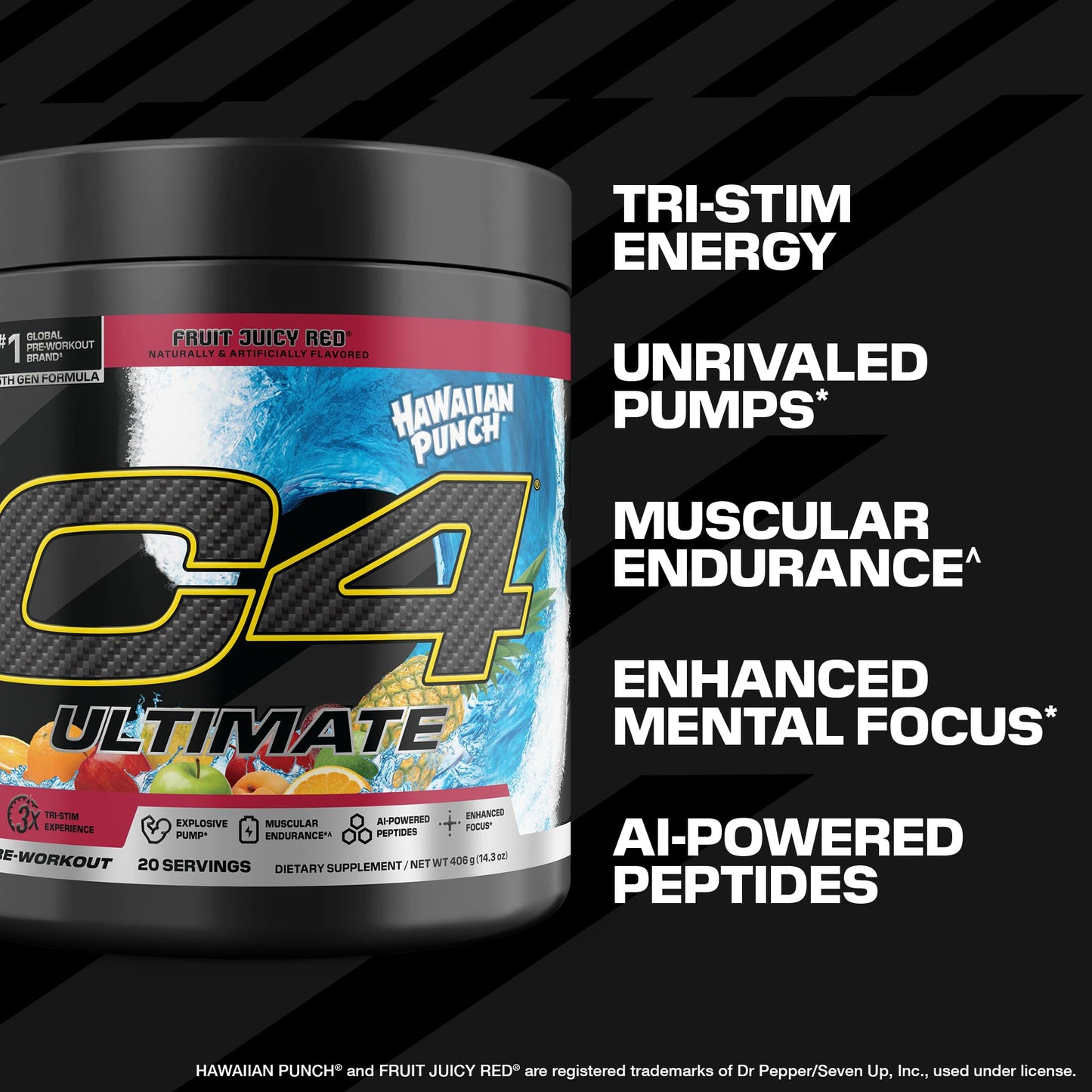 C4 Ultimate Pre Workout Powder - Sugar Free Preworkout Energy Supplement for Men & Women - 300mg Caffeine + TeaCrine + Dynamine + Creatine - Maple Wellness Supplements