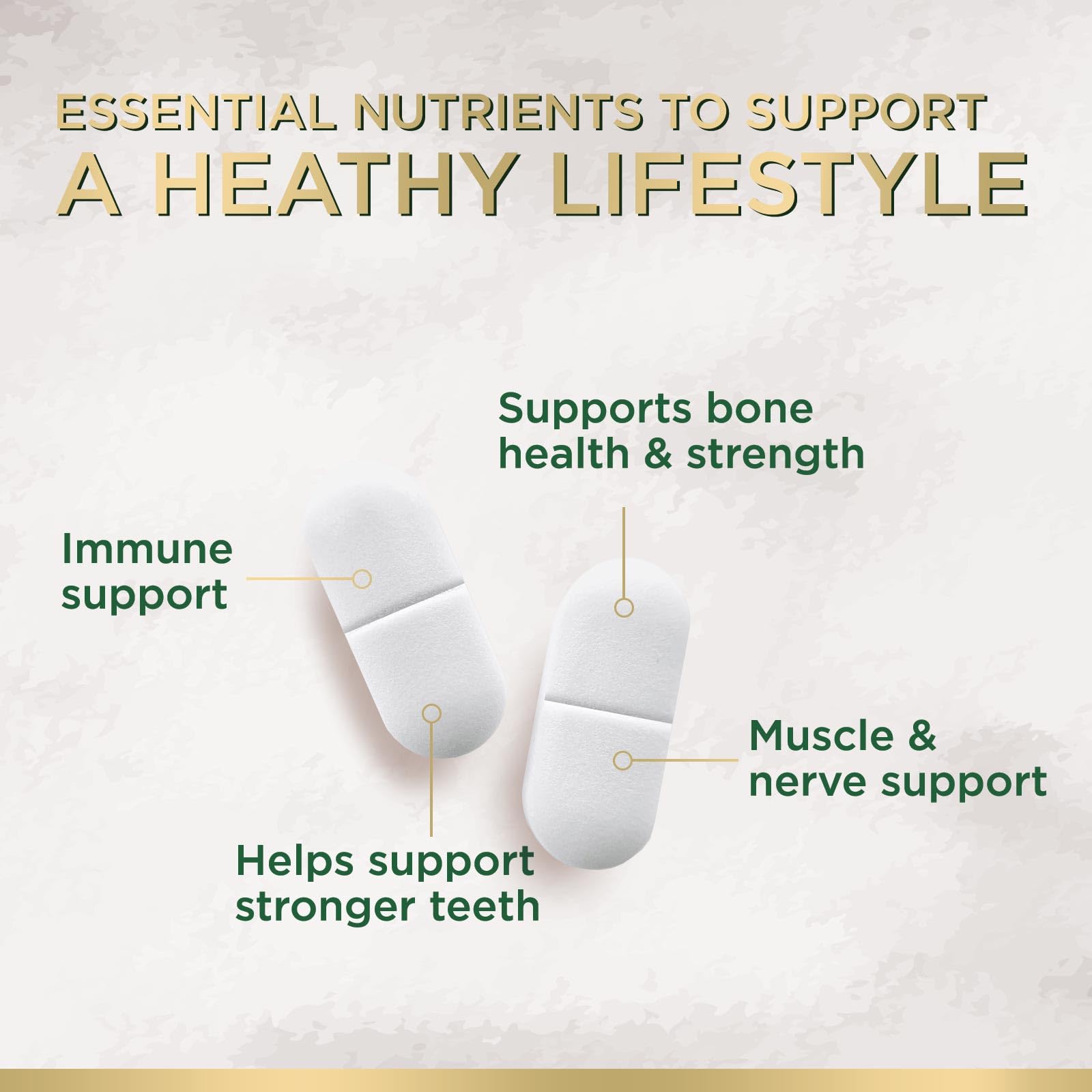 Calcium 1200 mg with Vitamin D3 - Per Serving - Bone Health Supplement - Vitamin D & Calcium Supplements for Women & Men - Bone Strength Support - Maple Wellness Supplements