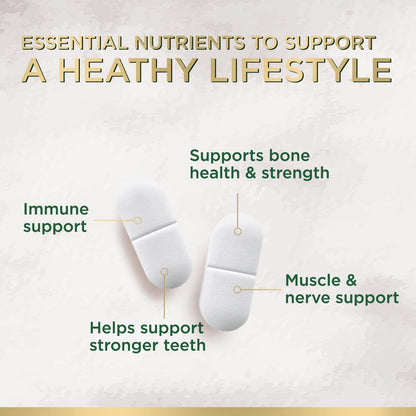 Calcium 1200 mg with Vitamin D3 - Per Serving - Bone Health Supplement - Vitamin D & Calcium Supplements for Women & Men - Bone Strength Support - Maple Wellness Supplements