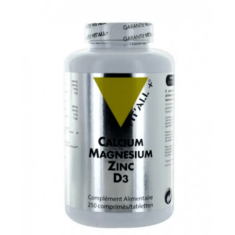 Calcium Magnesium Zinc D3 250 comprimés VIT'ALL+ - Maple Wellness Supplements