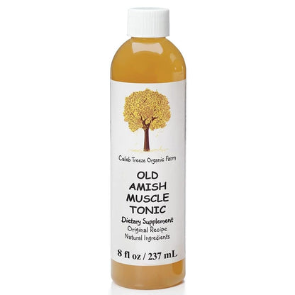 Caleb Treeze Old Amish Muscle Tonic 8 fl oz, Leg & Foot Cramps Relief, Restless Legs, Muscle Cramps & Spasm Relief - Pack of 6 - Maple Wellness Supplements