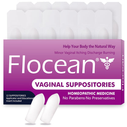Calendula Vaginal Suppositories for Women - Herbal Alternative to Boric Acid Suppositories, Supports pH Balance, Odor Control & Itching Relief, Paraben-Free & Preservative-Free, 12 Count - Maple Wellness Supplements