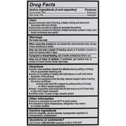 Calmol 4 Hemorrhoidal Suppositories with Soothing Natural Ingredients, 24 Count - Maple Wellness Supplements