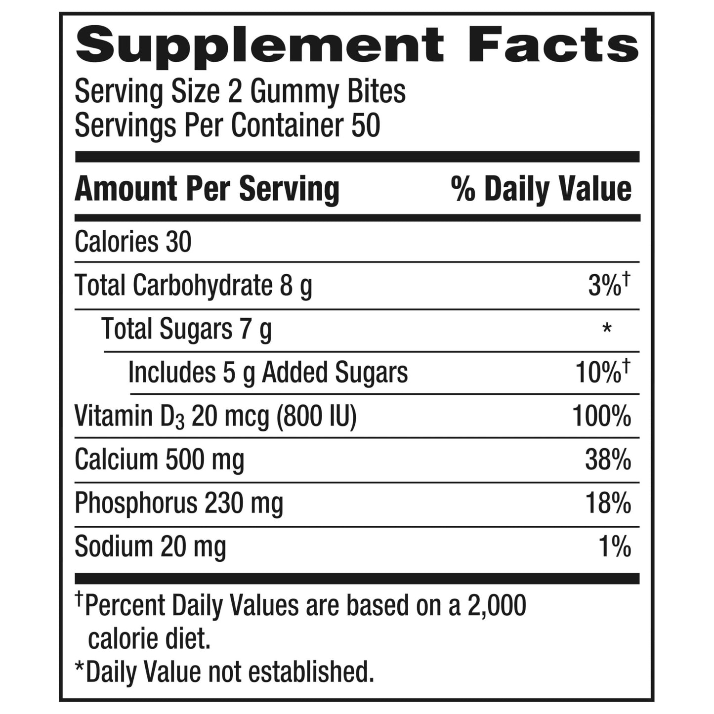 Caltrate Gummy Bites 500 mg Calcium and Vitamin D Supplement, Black Cherry, Strawberry, Orange - 100 Count - Maple Wellness Supplements