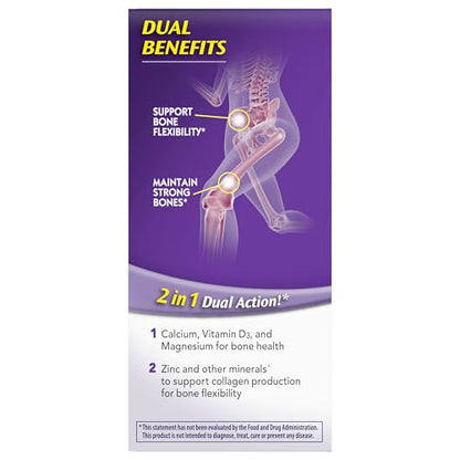 Caltrate Minis 600 Plus D3 Plus Minerals Calcium and Vitamin D Supplement Tablets, Bone Health and Mineral Supplement for Adults - 150 Count - Maple Wellness Supplements