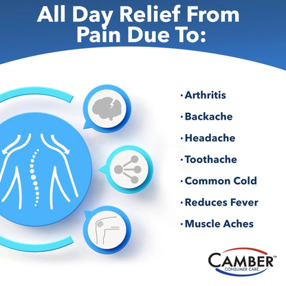Camber Naproxen Sodium, 220 mg - Pain Reliever and Fever Reducer (500 Count) - Maple Wellness Supplements