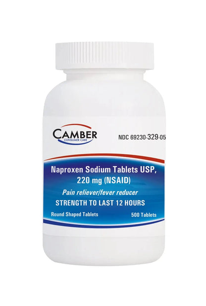 Camber Naproxen Sodium, 220 mg - Pain Reliever and Fever Reducer (500 Count) - Maple Wellness Supplements