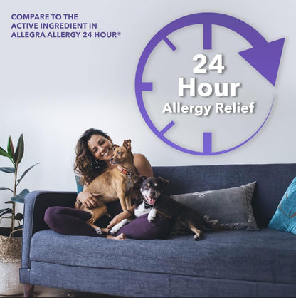 Camber Non-Drowsy Fexofenadine Antihistamine Indoor Outdoor Allergy Relief Tablets (30-ct) - Maple Wellness Supplements