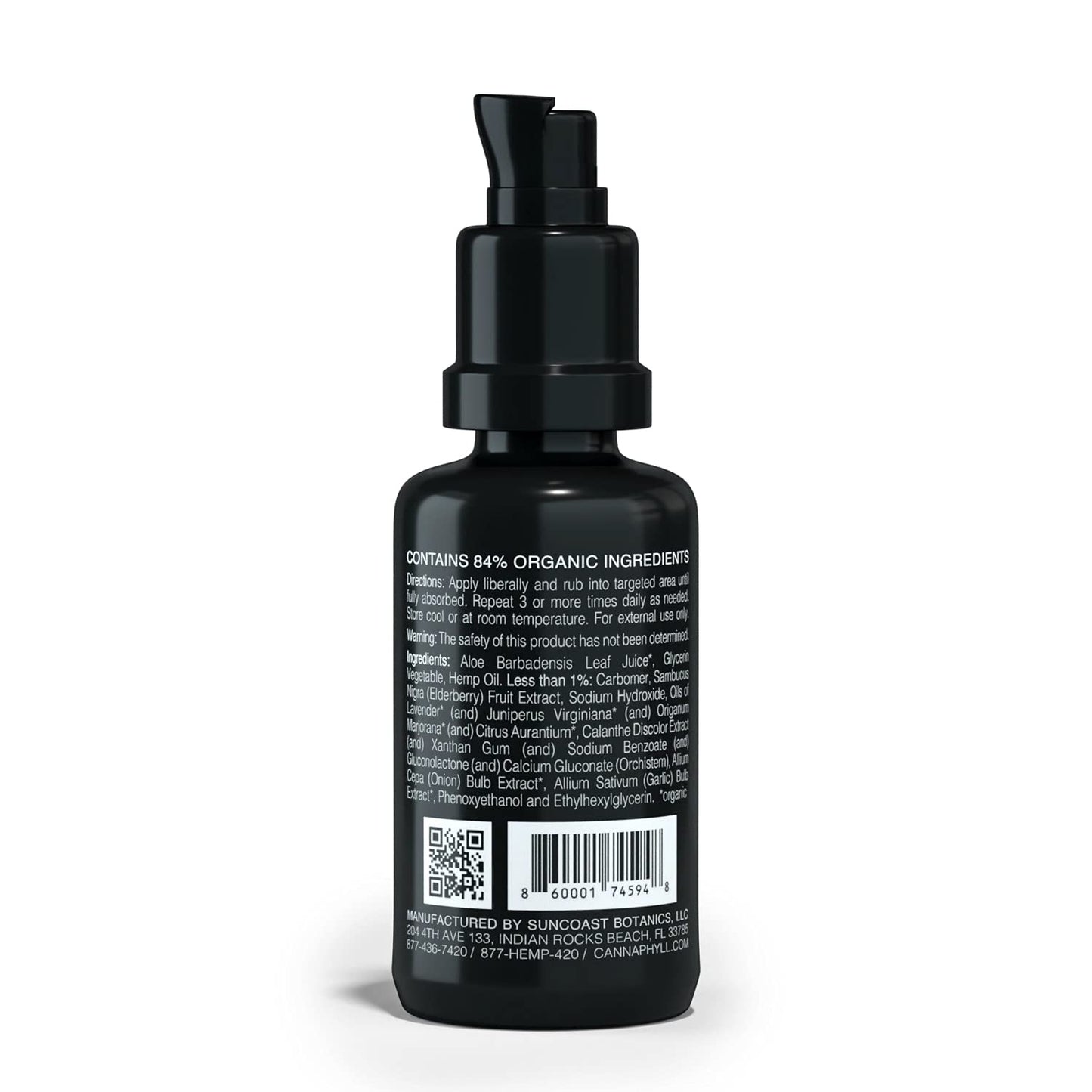 CANNAPHYLL Topical Organic Natural Hemp Gel (1 oz) for Skin, Back, Shoulder, Muscle, Nerves, and Joints, Tattoo Aftercare Made with Lavender, Neroli, Marjoram, and Cedarwood - Maple Wellness Supplements
