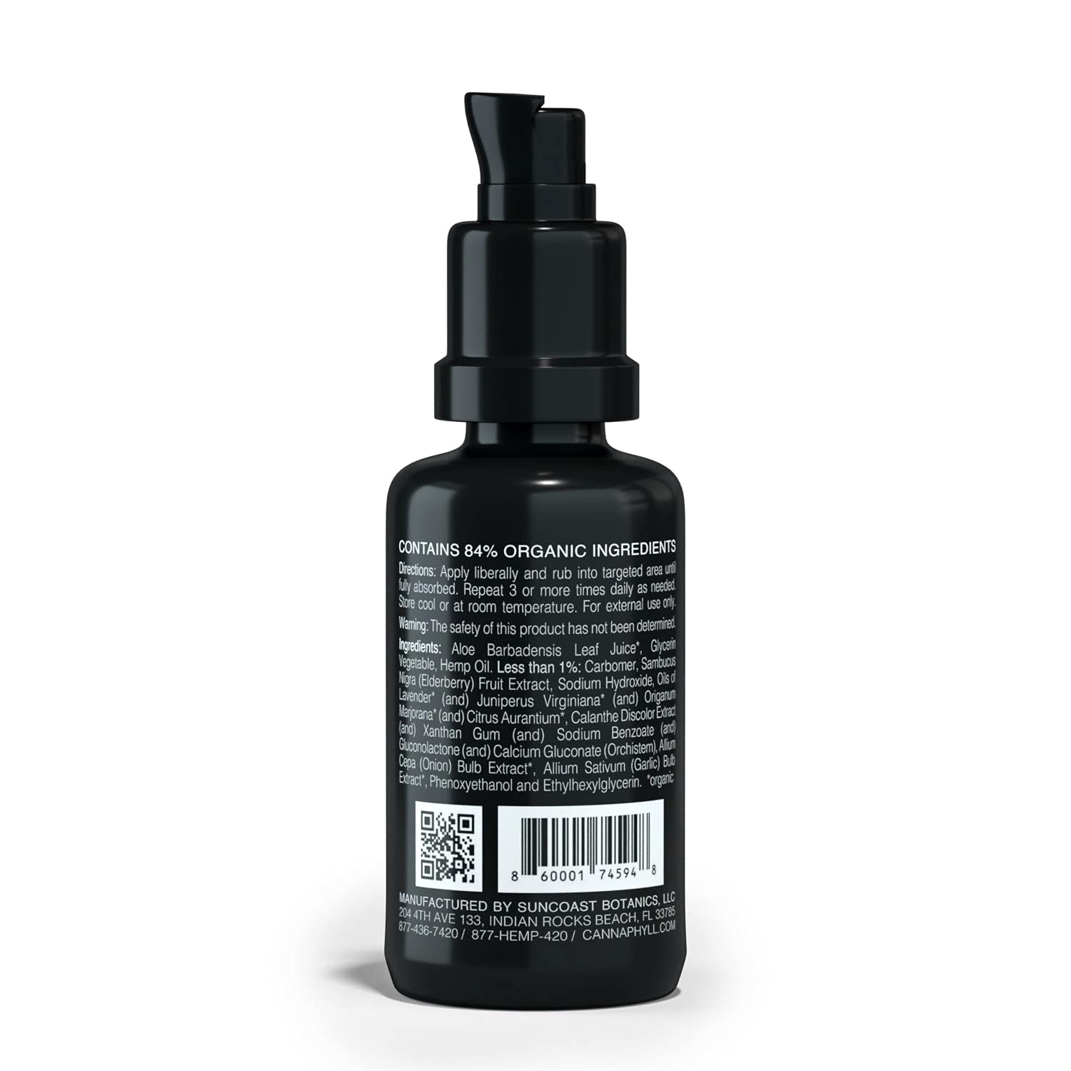 CANNAPHYLL Topical Organic Natural Hemp Gel (1 oz) for Skin, Back, Shoulder, Muscle, Nerves, and Joints, Tattoo Aftercare Made with Lavender, Neroli, Marjoram, and Cedarwood - Maple Wellness Supplements