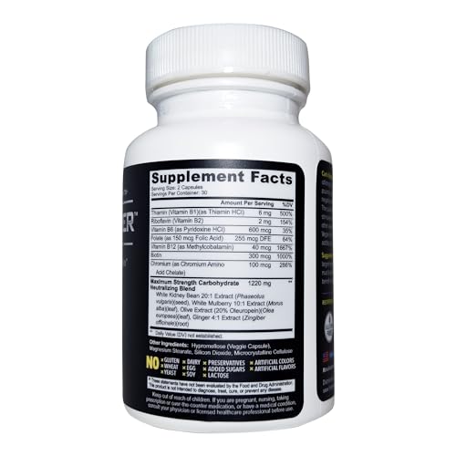 Carb Stopper Extreme (3 Bottles Maximum Strength, Natural Carbohydrate and Starch - Maple Wellness Supplements