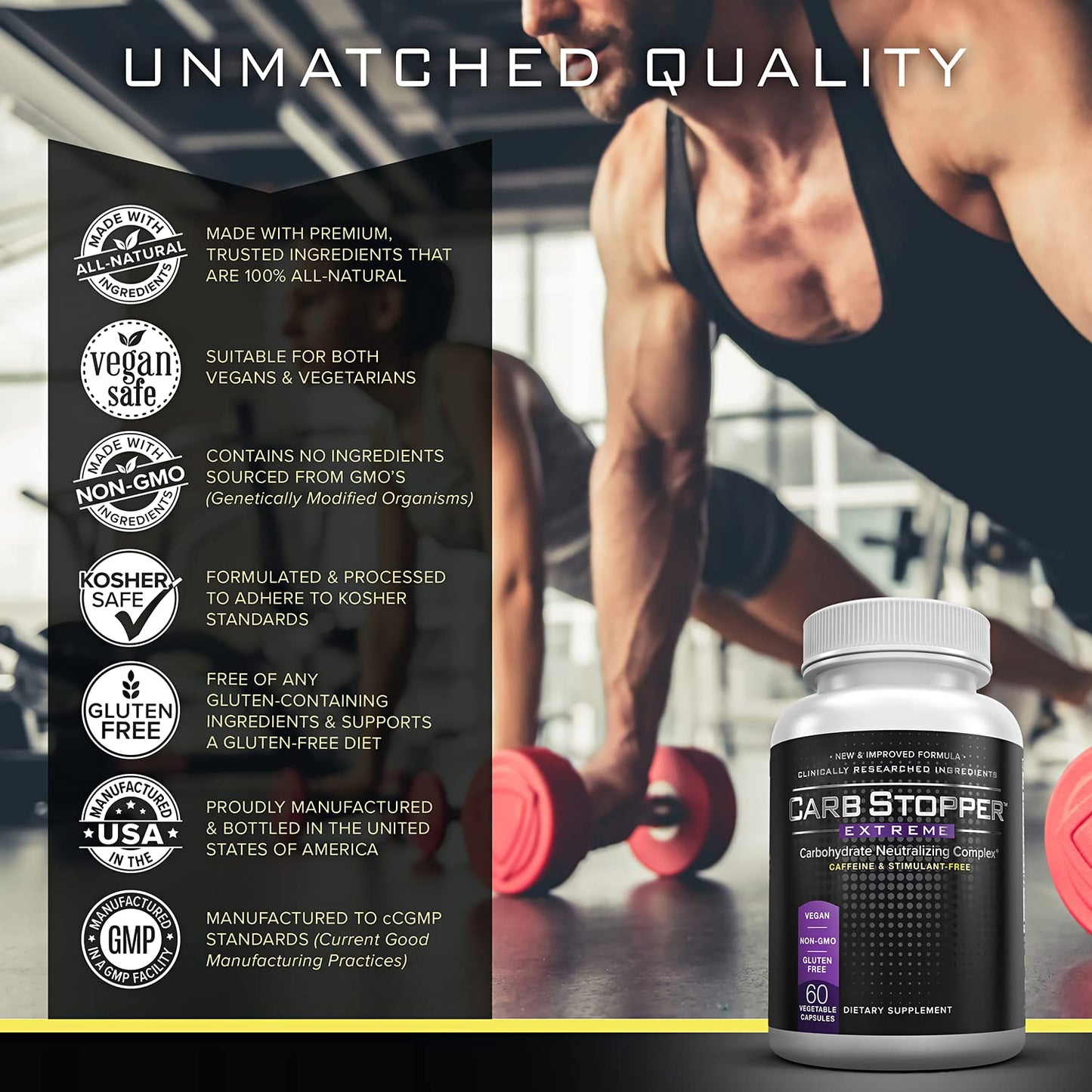 Carb Stopper Extreme (5 Bottles Maximum Strength, Natural Carbohydrate and Starch - Maple Wellness Supplements