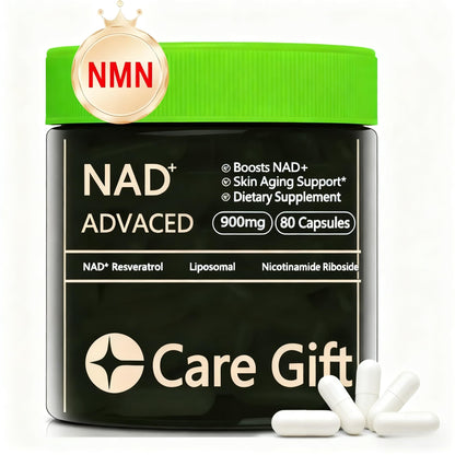 CARE GIFT NAD Supplement, NAD Nicotinamide Riboside Resveratrol 900mg - Liposomal NAD Supplements for Women & Men,NMNH Supplement Alternative for Energy, Focus, Anti-Aging (1 Pack) - Maple Wellness Supplements