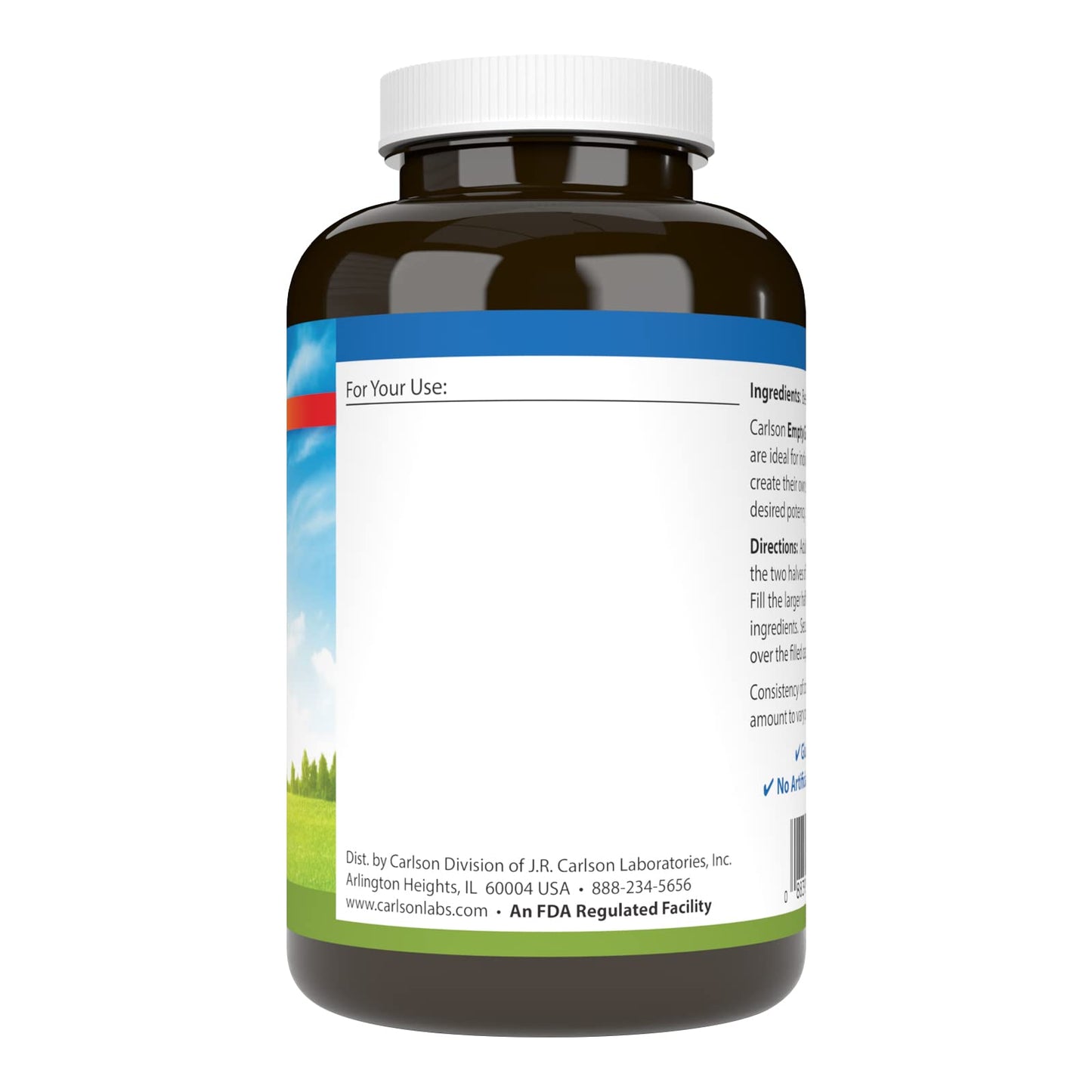 Carlson - Empty Gelatin 00 Capsules, Easy to Separate & Fill, 150 capsules - Maple Wellness Supplements