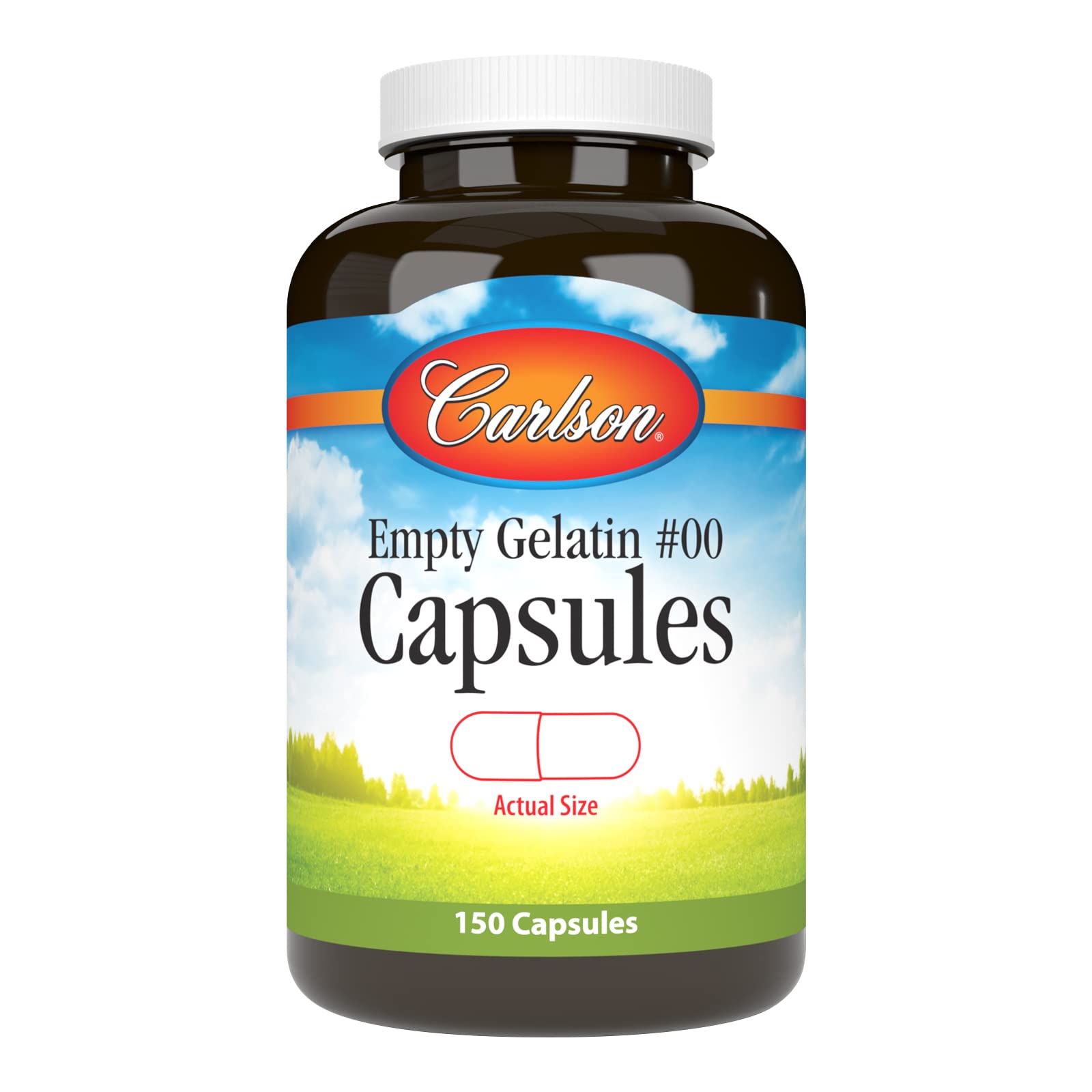 Carlson - Empty Gelatin 00 Capsules, Easy to Separate & Fill, 150 capsules - Maple Wellness Supplements