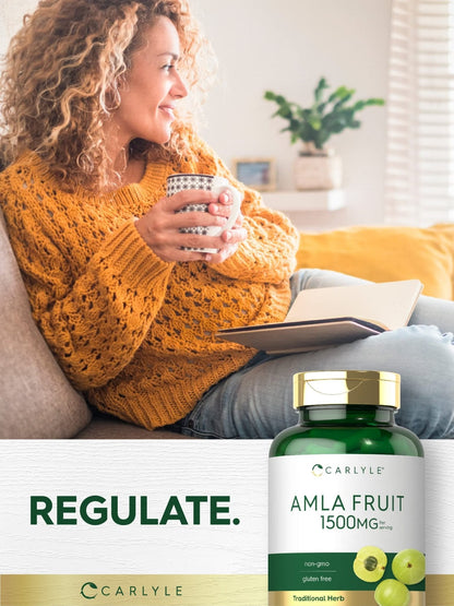 Carlyle Amla Capsules 1500mg | 120 Count | Amalaki Fruit | Herbal Extract Supplement | Non-GMO and Gluten Free - Maple Wellness Supplements