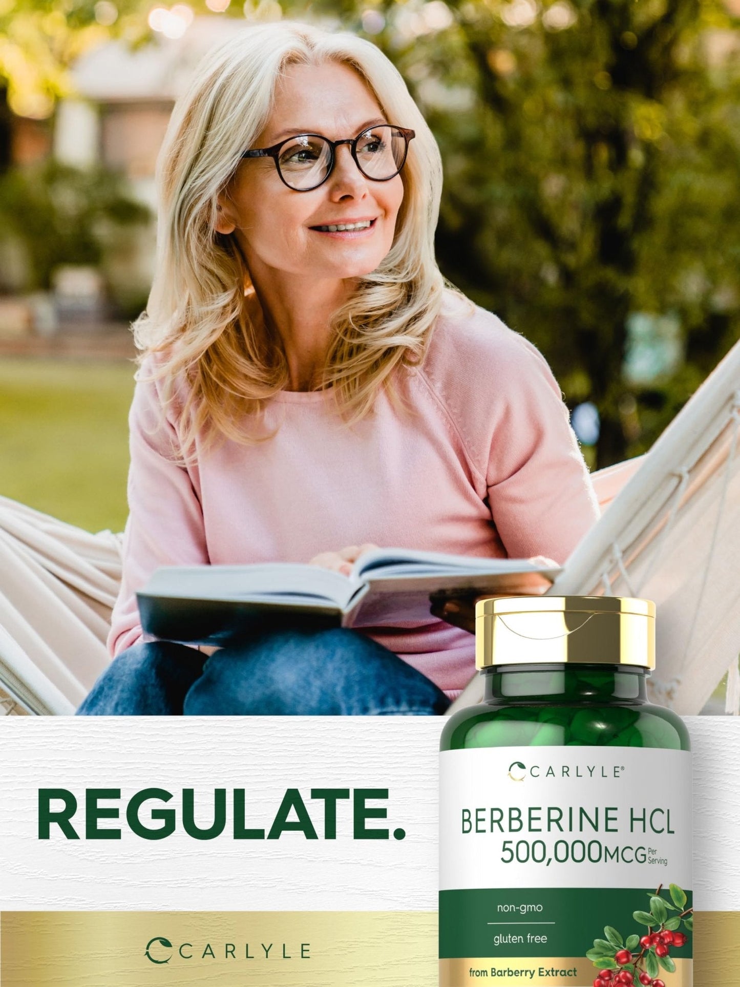 Carlyle Berberine HCL Supplement | 500,000mcg | 60 Capsules | Vegetarian, Non-GMO, Gluten Free - Maple Wellness Supplements