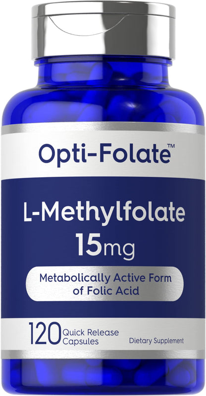 Carlyle L Methylfolate 15mg | 120 Capsules | Value Size | Max Potency | Optimized - Maple Wellness Supplements