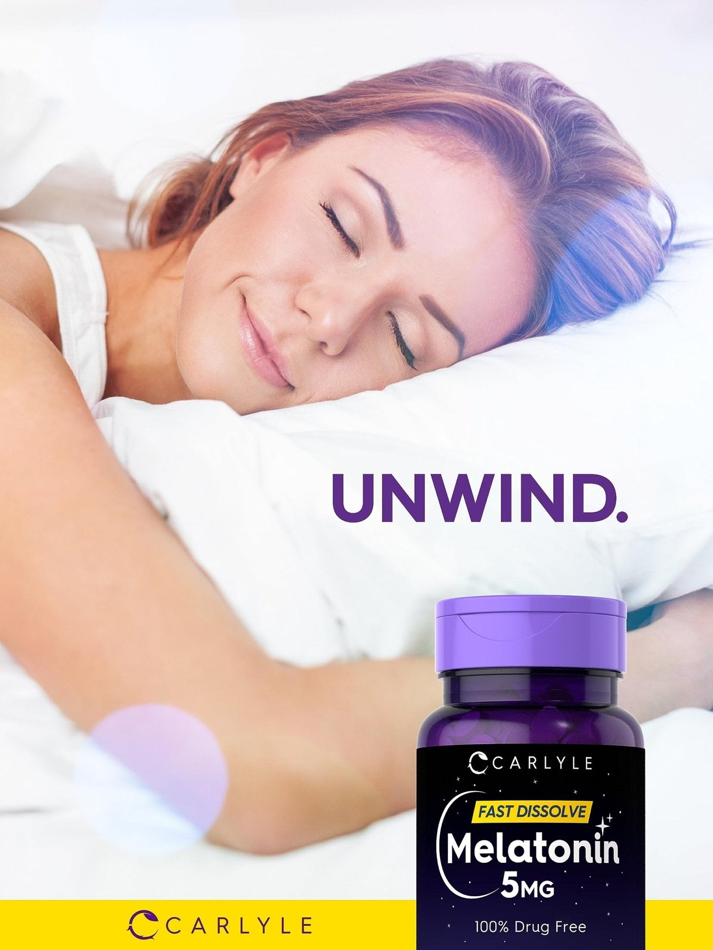 Carlyle Melatonin 5 mg Fast Dissolve 300 Tablets | Berry Flavor | Vegetarian, Non-GMO Supplement - Maple Wellness Supplements