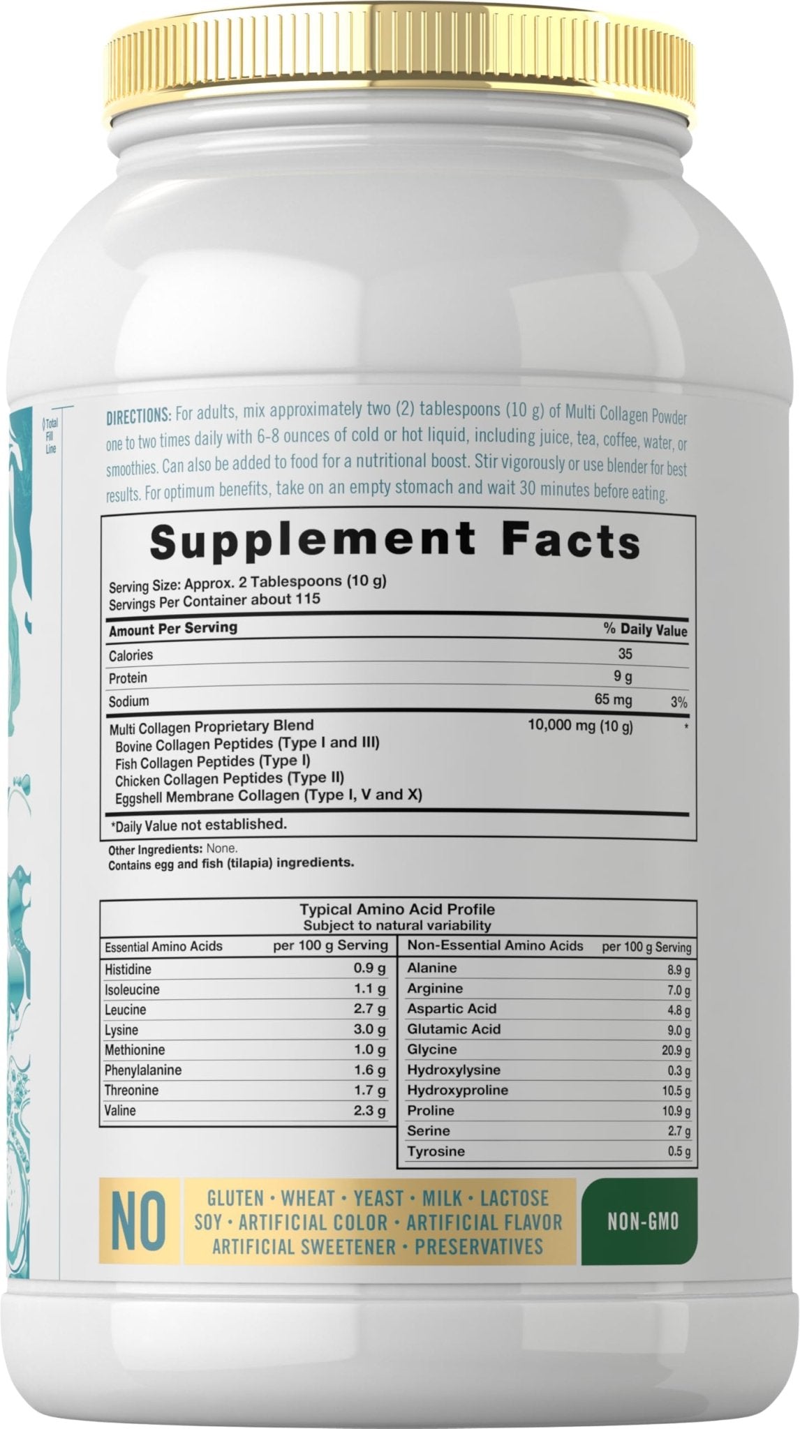 Carlyle Multi Collagen Peptides Powder 40 oz | Type I, II, III, V, X | Supplement Blend with Protein | Multi Food Sourced | Non-GMO, Gluten Free - Maple Wellness Supplements