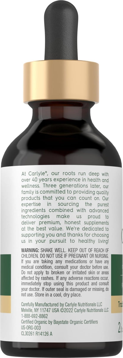 Carlyle Organic Oil of Oregano Liquid Drops - 2 fl oz - 1 Year Supply | Vegan Herbal Supplement | Non-GMO, Gluten Free - Maple Wellness Supplements