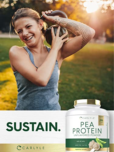 Carlyle Pea Protein Powder with BCAA'S 7lb | Unflavored | 29G Protein | Non-GMO, Gluten - Maple Wellness Supplements