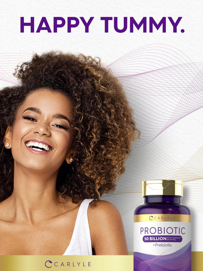 Carlyle Probiotics with Prebiotics | 120 Capsules | 50 Billion Active Organisms | Non-GMO & Gluten Free Supplement - Maple Wellness Supplements