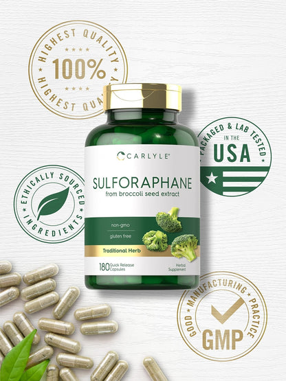 Carlyle Sulforaphane | from Broccoli Seed Extract | 180 Capsules | Traditional Herbal - Maple Wellness Supplements