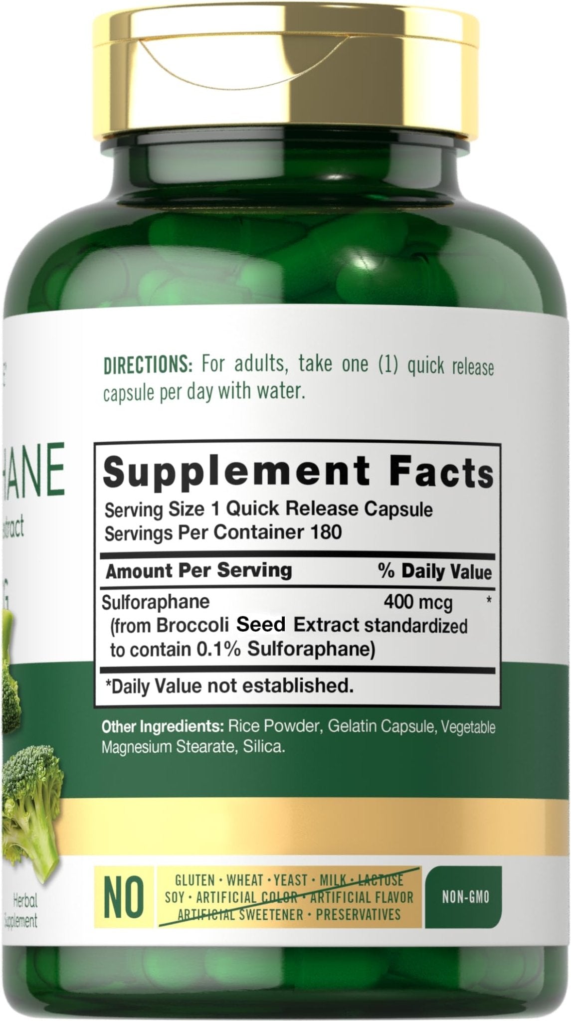 Carlyle Sulforaphane | from Broccoli Seed Extract | 180 Capsules | Traditional Herbal - Maple Wellness Supplements