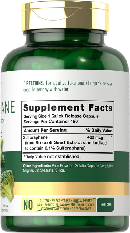 Carlyle Sulforaphane | from Broccoli Seed Extract | 180 Capsules | Traditional Herbal - Maple Wellness Supplements