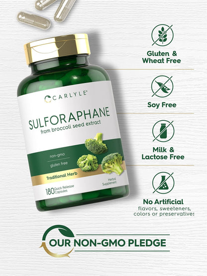 Carlyle Sulforaphane | from Broccoli Seed Extract | 180 Capsules | Traditional Herbal - Maple Wellness Supplements