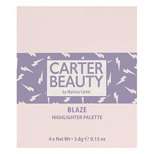 Carter Beauty By Marissa Carter Mini Highlighter Palette | Long Lasting Makeup | Shimmer & Matte Shades (Blaze) - Maple Wellness Supplements