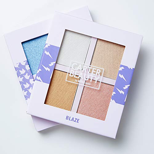 Carter Beauty By Marissa Carter Mini Highlighter Palette | Long Lasting Makeup | Shimmer & Matte Shades (Blaze) - Maple Wellness Supplements