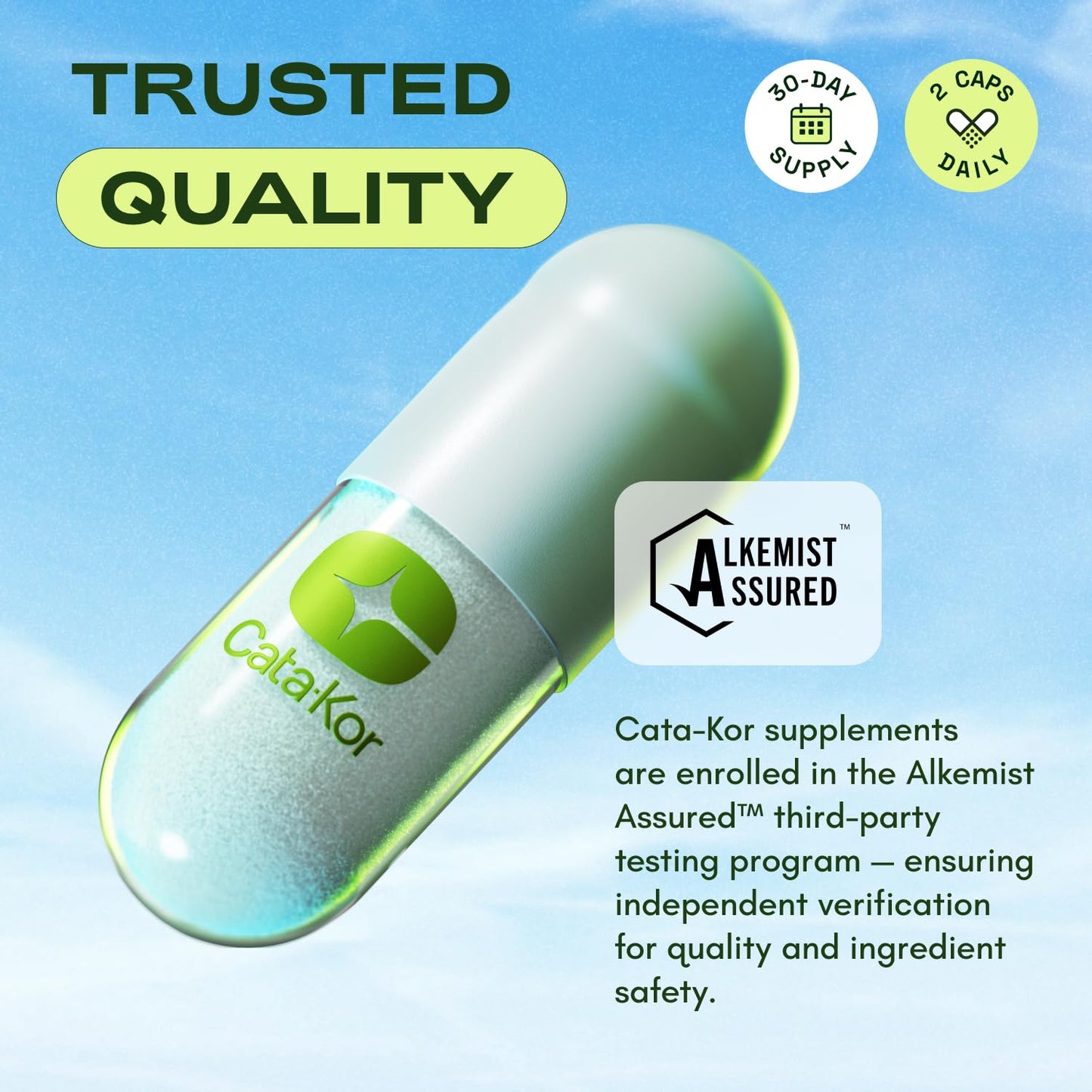 Cata-Kor NMN Supplement Alternative – Liposomal NAD+ Supplement – Third-Party Tested – NAD CORE – 30-Day Supply – 60 Capsules - Maple Wellness Supplements