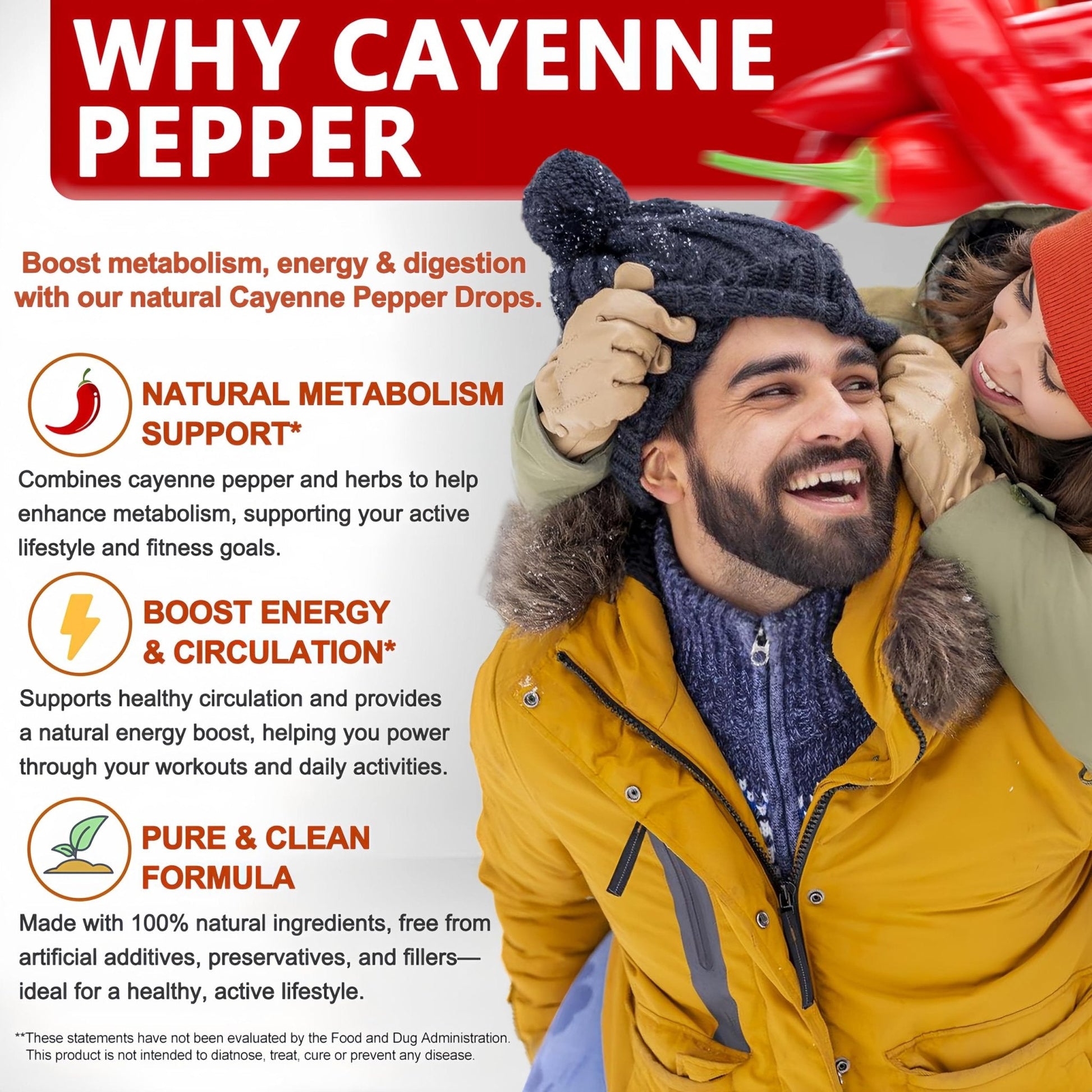 Cayenne Pepper Drops, High Absorption 6-in-1 Liquid Cayenne Pepper Supplement w/Ceylon Cinnamon, Green Tea Extract, Turmeric, Organic Liquid Drops Than Cayenne Capsules Powder - Maple Wellness Supplements